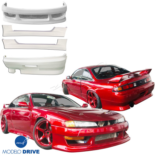 ModeloDrive FRP VERT Body Kit 4pc > Nissan 240SX S14 (Kouki) 1997-1998 - image 1