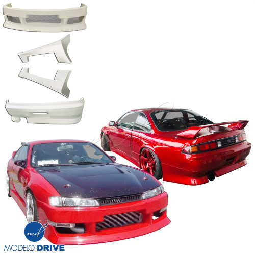 ModeloDrive FRP FKON Body Kit 4pc > Nissan 240SX S14 (Kouki) 1997-1998 - image 1