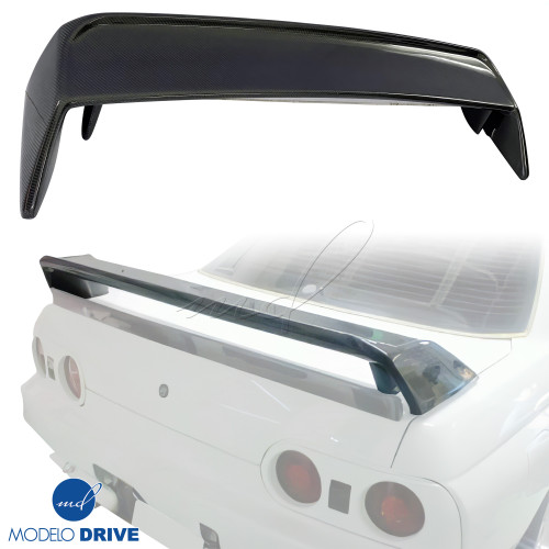 ModeloDrive Carbon Fiber OER GTR Spoiler Wing (upper) > Nissan Skyline R32 1990-1994 > 2dr Coupe - image 1
