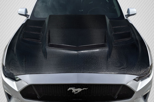 2018-2023 Ford Mustang Carbon Creations Interceptor Hood 1 Piece