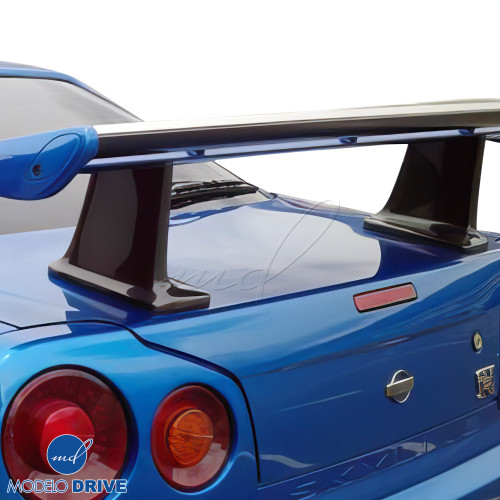 ModeloDrive Carbon Fiber JU GTR Wing Riser Stands > Nissan Skyline R34 GTR 1999-2004 - image 1