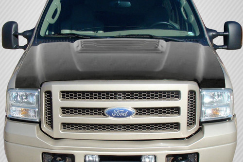 1999-2007 Ford Super Duty / 2000-2005 Ford Excursion Carbon Creations Raptor Look Hood 1 Piece