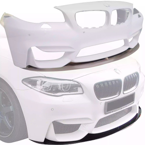 ModeloDrive FRP Type-M4 Style Front Valance Add-on > BMW 5-Series F10 2011-2016 > 4dr - image 1