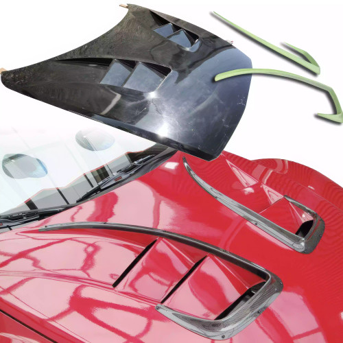 ModeloDrive FRP RAME Hood w Garnishes 3pc > Mazda RX-8 SE3P 2004-2011 - image 1