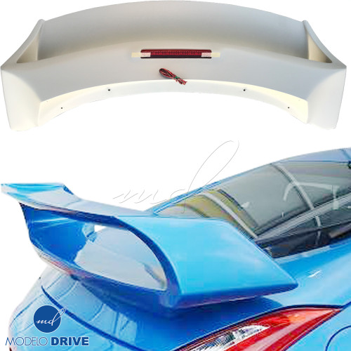 ModeloDrive FRP AMU Trunk Spoiler Wing /w LED > Nissan 370Z Z34 2009-2017 - image 1