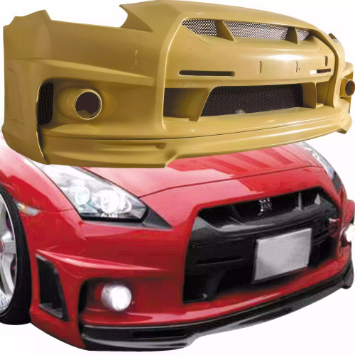 ModeloDrive FRP WAL BISO Front Bumper > Nissan GT-R GTR R35 2009-2015 - image 1