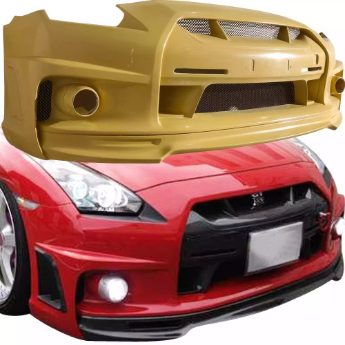 ModeloDrive FRP WAL BISO Front Bumper > Nissan GT-R GTR R35 2009-2015 - image 1