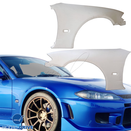 ModeloDrive FRP CWE GT Wide Body 30mm Fenders (front) > Nissan Silvia S15 1999-2002 - image 1