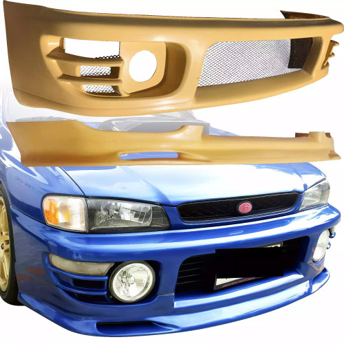 ModeloDrive FRP CSPE STi V3 Front Bumper /w Lip Combo > Subaru Impreza (GC8) 1993-2001 > 2/4/5dr - image 1