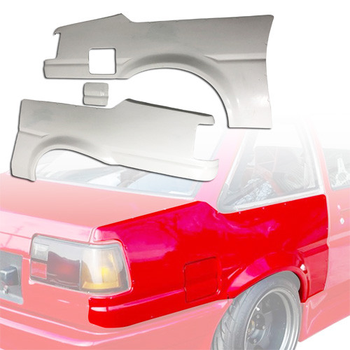 ModeloDrive FRP DMA Wide Body 40mm Fenders (rear) > Toyota Corolla AE86 1984-1987 > 2dr Coupe