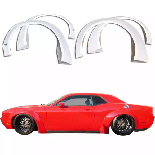 ModeloDrive FRP LBPE Wide Body Flares Set 4pc > Dodge Challenger 2008-2018 - image 1