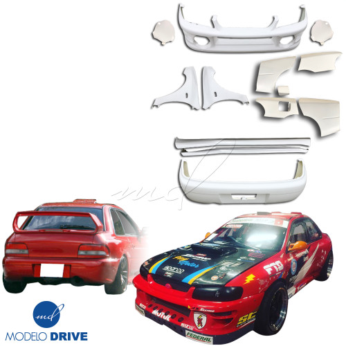 ModeloDrive FRP LS WRC 00 Wide Body Kit 13pc > Subaru Impreza (GC8) 1993-2001 > 4dr Sedan - image 1