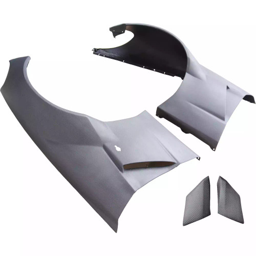 ModeloDrive Carbon Fiber GT3-XL Wide Body Fenders (front) 4pc > Chevrolet Corvette C6 2005-2013 - image 1