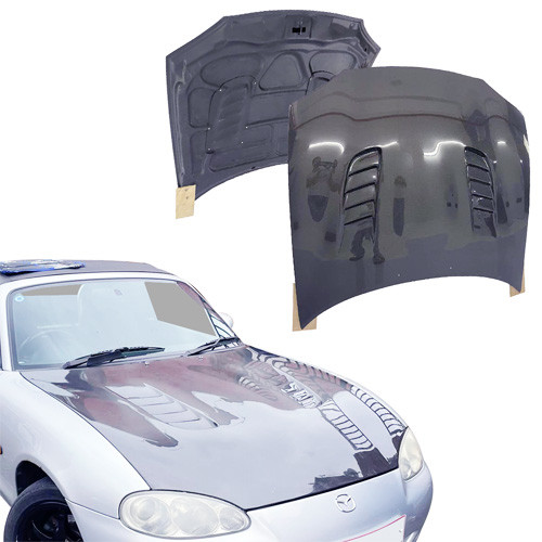 ModeloDrive Carbon Fiber CSPE Hood > Mazda Miata (NB) 1998-2005