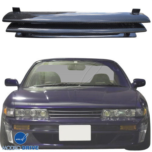 ModeloDrive Carbon Fiber GTR Style Grille > Nissan Silvia S13 1989-1994 - image 1