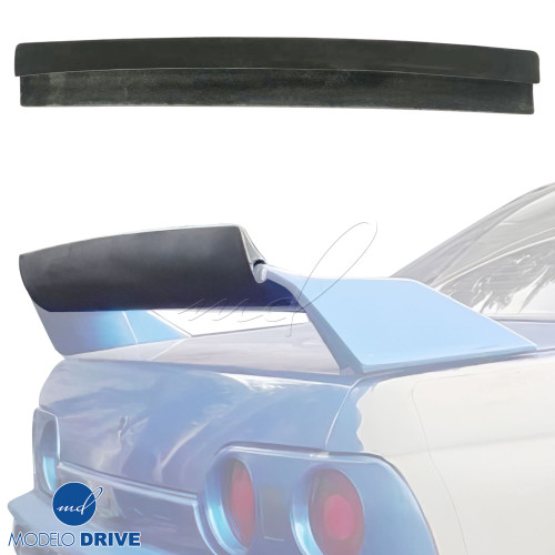 ModeloDrive Carbon Fiber RDAN Trunk Spoiler Wing Gurney Flap > Nissan Skyline R32 1990-1994 - image 1