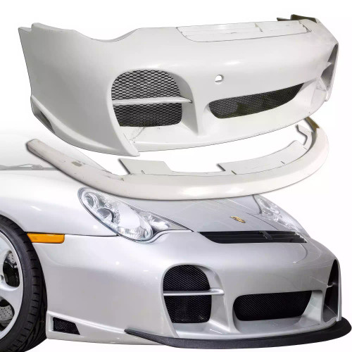 ModeloDrive FRP TART GT Front Bumper w Lip Grille > Porsche 911 (996) 2002-2004 - image 1