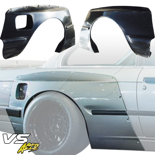 VSaero FRP TKYO Wide Body Fender Flares (rear) 75mm > BMW 3-Series 318i 325i E30 1984-1991> 2dr Coupe - image 1