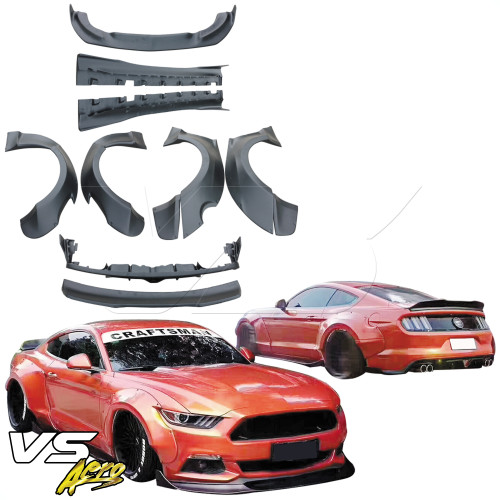 VSaero FRP RBOT Wide Body Kit /w Wing > Ford Mustang 2015-2017 - image 1