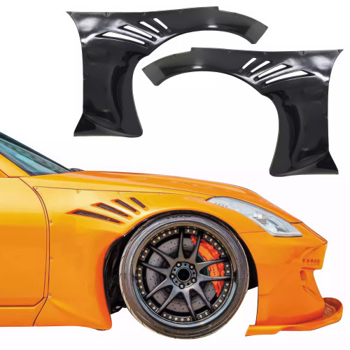 VSaero FRP TKYO Wide Body Fender Flares (front) 2pc 40mm > Nissan 350Z Z33 2003-2008 - image 1