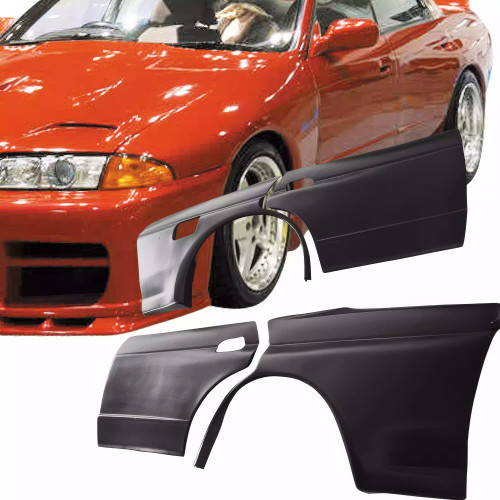 VSaero FRP CFAC Wide Body Fenders (rear) 4pc > Nissan Skyline R32 1990-1994 > 4dr Sedan - image 1