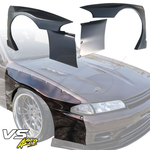 VSaero FRP TKYO Wide Body Fender Flares (front) 4pc 40mm > Nissan Skyline R32 1990-1994 > 2dr Coupe - image 1