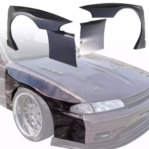 VSaero FRP TKYO Wide Body 40mm Fender Flares (front) 4pc > Nissan Skyline R32 1990-1994 > 2dr Coupe - image 1