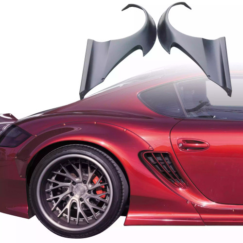 VSaero FRP TKYO v2 Wide Body 100mm Fender Flares (rear) > Porsche Cayman 987 2006-2008 - image 1