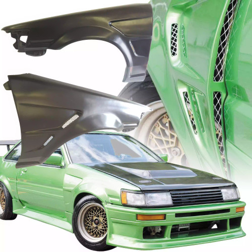 VSaero FRP DMA D1 Wide Body Fenders (front) 30mm > Toyota Corolla AE86 Levin 1984-1987 > 2/3dr - image 1