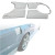 FRP URA Wide Body Fenders (rear) 4pc > Nissan Skyline (R34) GTT 1999-2004 > 4dr Sedan - image 1