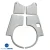 FRP URA Wide Body Fenders (rear) 4pc > Nissan Skyline (R34) GTT 1999-2002 > 4dr Sedan - image 3