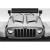2007-2018 Jeep Wrangler JK Rage Hood - 1 Piece - image 1