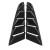 Ford Mustang 2015-2017 Louvered 2 Piece Polyurethane Window Scoops - image 1