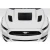 2015-2017 Ford Mustang GT1 Hood Vents - 3 Piece - image 1