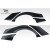 2011-2018 Volkswagen Jetta KTV Wide Body Rear Fender Flares - 6 Piece - image 7