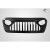 2018-2025 Jeep Wrangler JL Gladiator JT Carbon Creations Predator Grille - 1 Piece - image 2