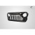 2018-2025 Jeep Wrangler JL Gladiator JT Carbon Creations Predator Grille - 1 Piece - image 3