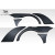 2013-2020 Lexus GS Series G200 GS300 GS350 GS450 GS450H AM Design Wide Body Rear Fender Flares - 6 Piece - image 10