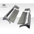 1984-1996 Chevrolet Corvette C4 C5 Conversion Side Skirts Rocker Panels with Doorcaps - 6 Piece - image 5