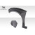 2009-2014 Acura TSX Duraflex Khan Front Fender Flares - 4 Piece (+60mm wider) - image 5