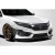 2016-2018 Honda Civic 2DR 4DR Yoka Front Lip Spoiler Air Dam - 3 Pieces - image 2