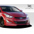 2011-2013 Hyundai Elantra Racer Front Lip Under Spoiler Air Dam - 1 Piece - image 3