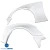 FRP MSV Wide Body 40/65 Fender Flare Set 8pc > Lexus IS300 2000-2005> 4dr - image 33