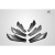 2013-2020 Scion FR-S Toyota 86 Subaru BRZ GT500 V3 Rear Bumper Canards - 6 Piece - image 2