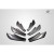 2013-2020 Scion FR-S Toyota 86 Subaru BRZ GT500 V3 Rear Bumper Canards - 6 Piece (S) - image 8