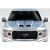Universal Feed Dual Ram Air Hood Scoop - 1 Piece - image 1