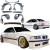 VSaero FRP TKYO Wide Body Kit 12pc w Wing > BMW 318i 325i (E36) 1992-1998 > 2dr Coupe - image 2