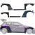 FRP TKYO Wide Body Fenders w Sides Kit > Honda Civic EG 1992-1995 > 3dr Hatchback - image 1