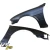 FRP MSPO Wide Body Fenders (front) 25mm > Nissan 240SX (S14) 1995-1996 - image 3