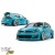 FRP TKYO Wide Body Kit w Wing 8pc > Volkswagen Golf MK7 2015-2018 - image 4